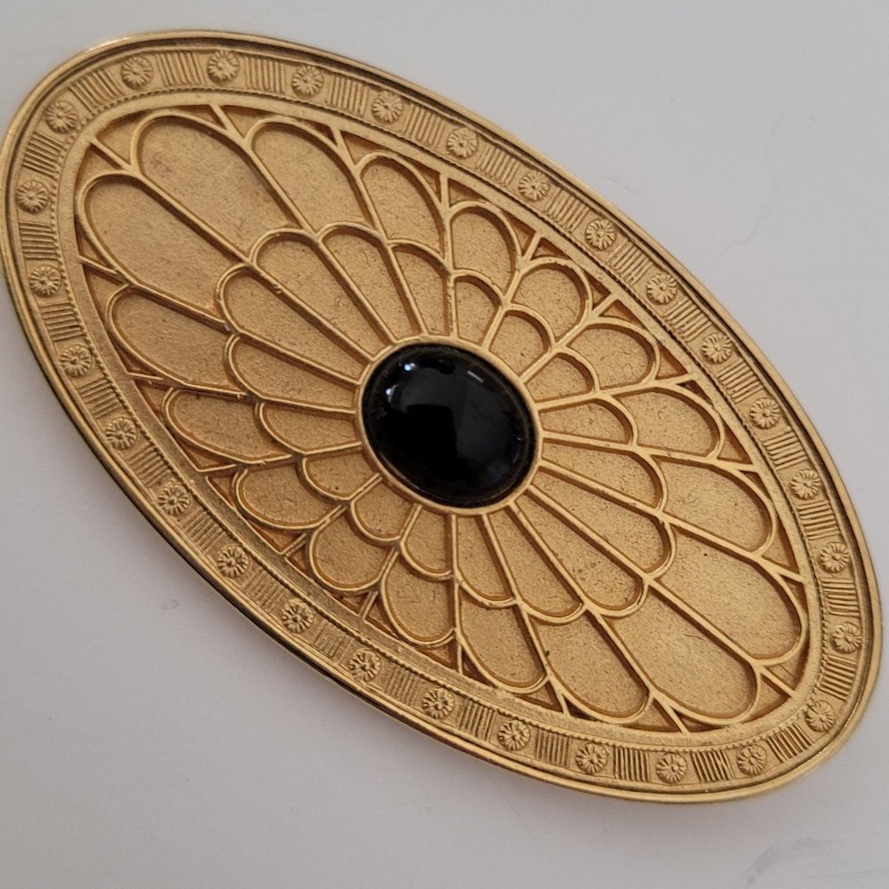 Vintage MFA Museum of Fine Arts Signed Spider Web Brooch/Pin Gold Tone